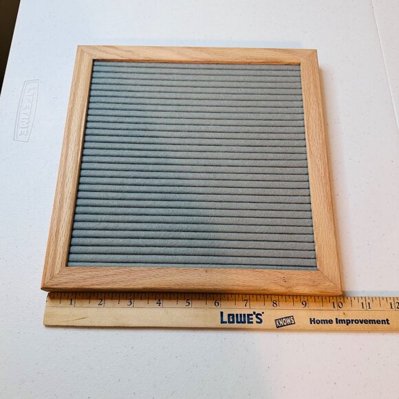 Gray Felt Letter Board Changeable Message Board Oak frame wall or tabletop - Picture 5 of 16